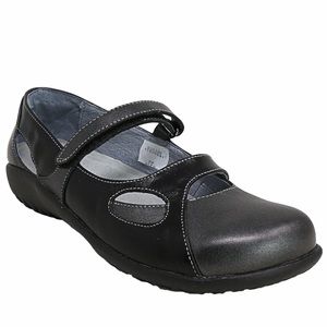 Naot Taranga Metallic Leather Mary Jane Flat Comfort Support Rubber Soles Ballet